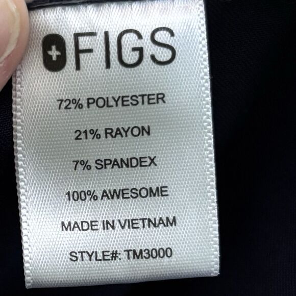 FIGS Technical Collection Scrub Top Women's Size Medium PO 1568 Blue - Picture 7 of 8